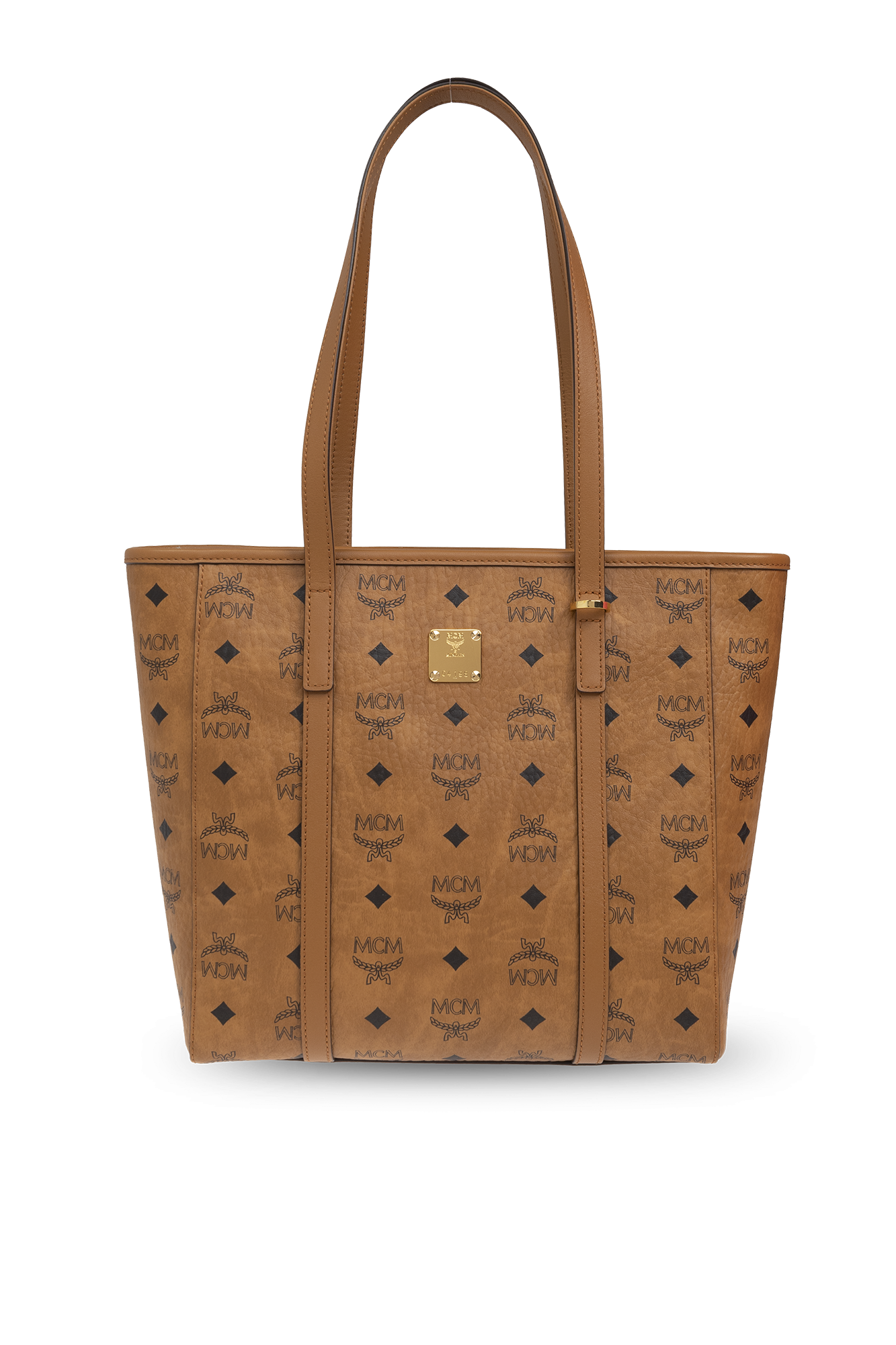 Mcm tote bag cognac sale